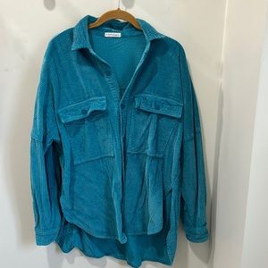 Free People CP Shades Cord Button Down Shirt